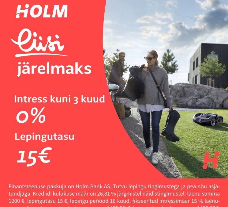 Järelmaks kuni 3 kuud 0% intressiga