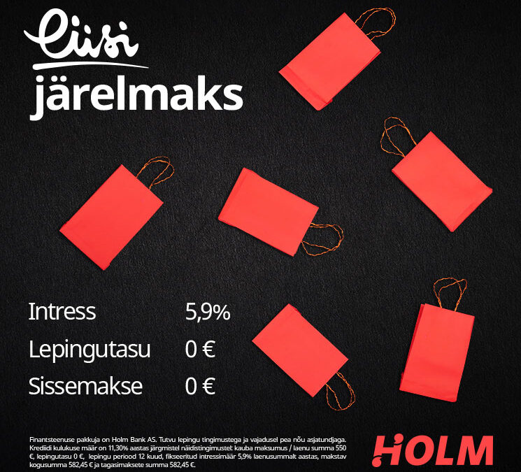 MUSTA REEDE eripakkumine Liisi järelmaksult